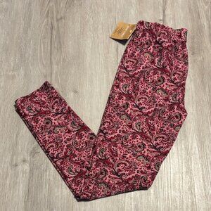 Paisley Print Pink Leggings